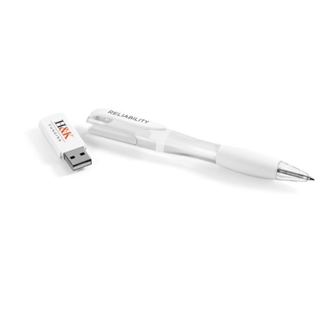 Caneta Esferográfica e pen drive Personalizada