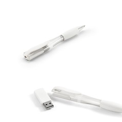Caneta Esferográfica e pen drive Personalizada