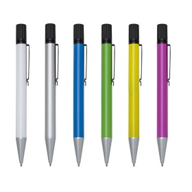 Caneta de Metal Colorida Com Marca Texto Personalizada
