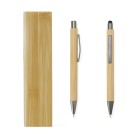 Conjunto Caneta e Lapiseira Bambu Personalizado com Logo