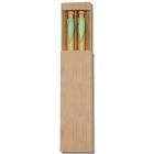Conjunto Caneta e Lapiseira Bambu Personalizado 