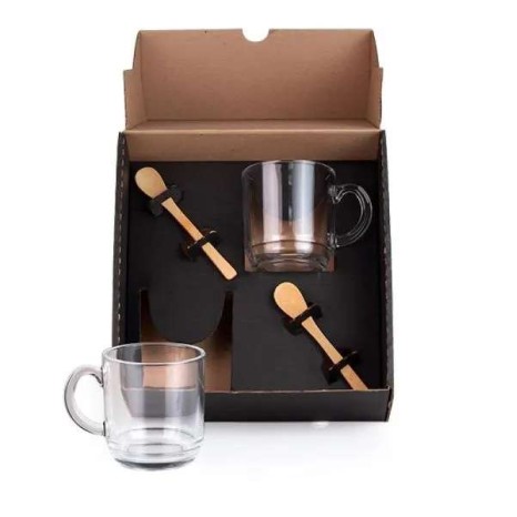Kit Canecas Com Colheres - 4 Pçs Personalizado 