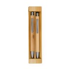 Kit Ecológico Caneta e Lapiseira Bambu Personalizado