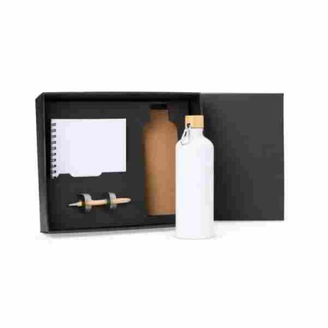 Kit Garrafa, Caderno E Caneta - 3 Pçs Promocional