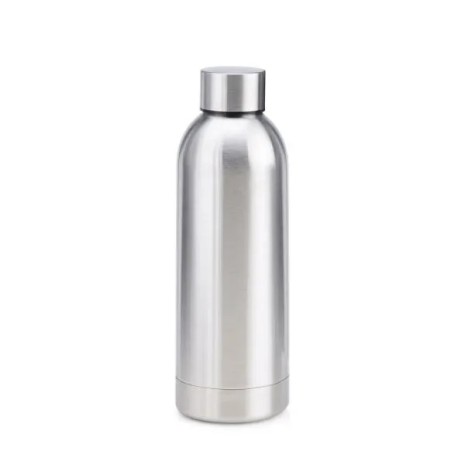 Kit Garrafa, Caderno E Caneta - Cinza/Prata - 3 Pçs Personalizado