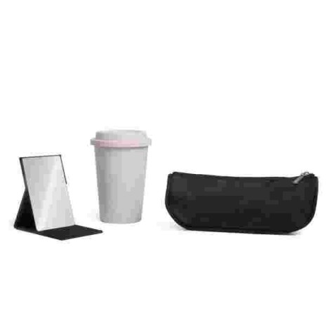 Kit Necessaire, Copo C/ Tampa E Espelho Personalizado