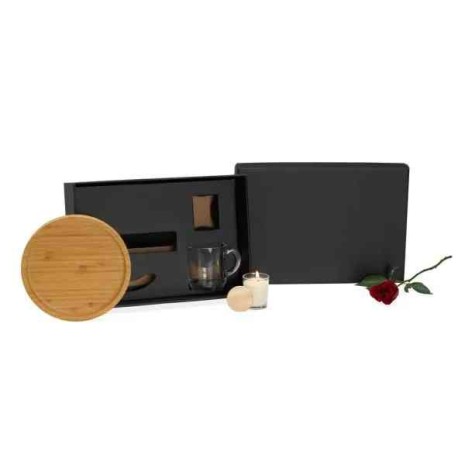 Kit Para Café Com Vela Aromatizada - 3 Pçs Personalizado