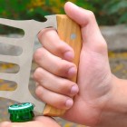Kit Para Churrasco Em Bambu / Madeira / Inox - 5 Peças Personalizado