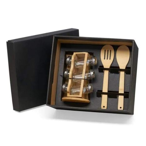 Kit Porta Condimentos e Colheres Personalizado