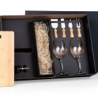 Kit Queijo e Vinho 8 Peças com Logo 